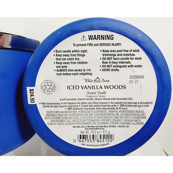 Bath & Body Works Accents 2 Iced Vanilla Woods Bath Body Works